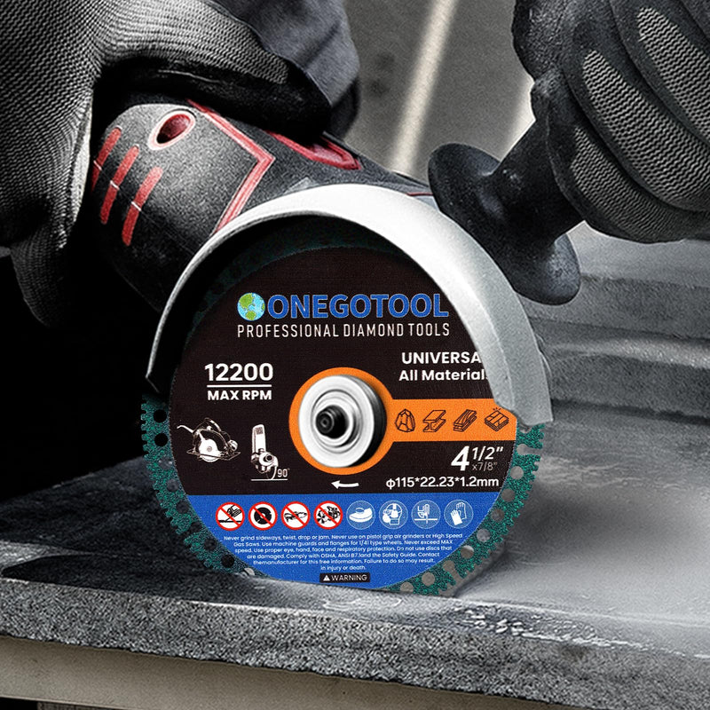 4-1/2 inch Indestructible Cutting Discs for Angle Grinder 7/8" Blades Cut Off Wheels Diamond Tool Metal rebar Porcelain Tile Granite Marble Smooth Cutter (10pcs) 4-1/2" 10
