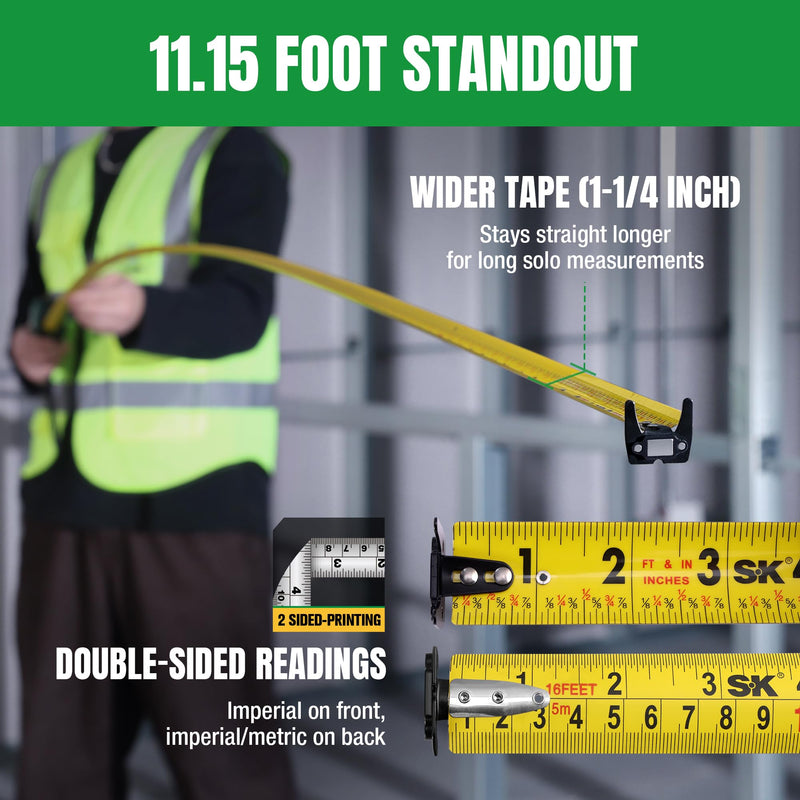 SK Tools USA 16FT Self-Lock Tape Measure | SK02337
