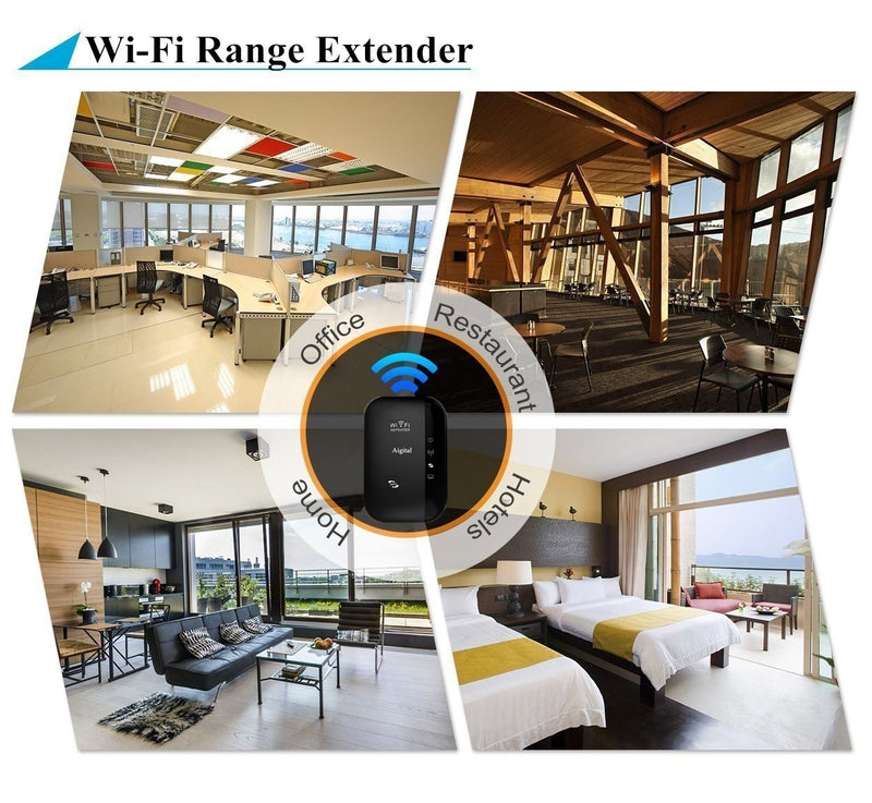 Wifi Range Extender 300Mbps Wireless Repeater Super Signal Booster 2.4GHz Amplifier With Repeater/Access Point Mode | One-Button Setup | WPS Button | Built-in Antenna | LAN Port Comply with Any Router