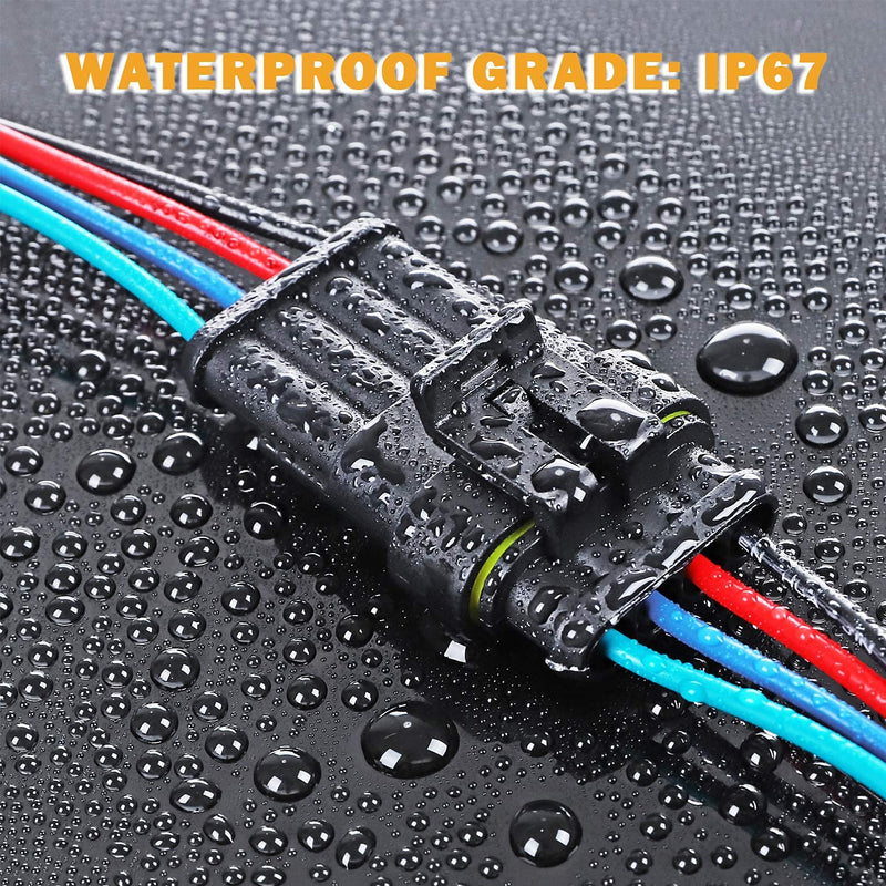 5 Kit 4 Pin Car Connector Waterproof Electrical Connector, Male and Female Way 18 AWG Wire Plug Socket Kit for Truck, Motorcycle, Boat and Other Wire Connection 4-Pin