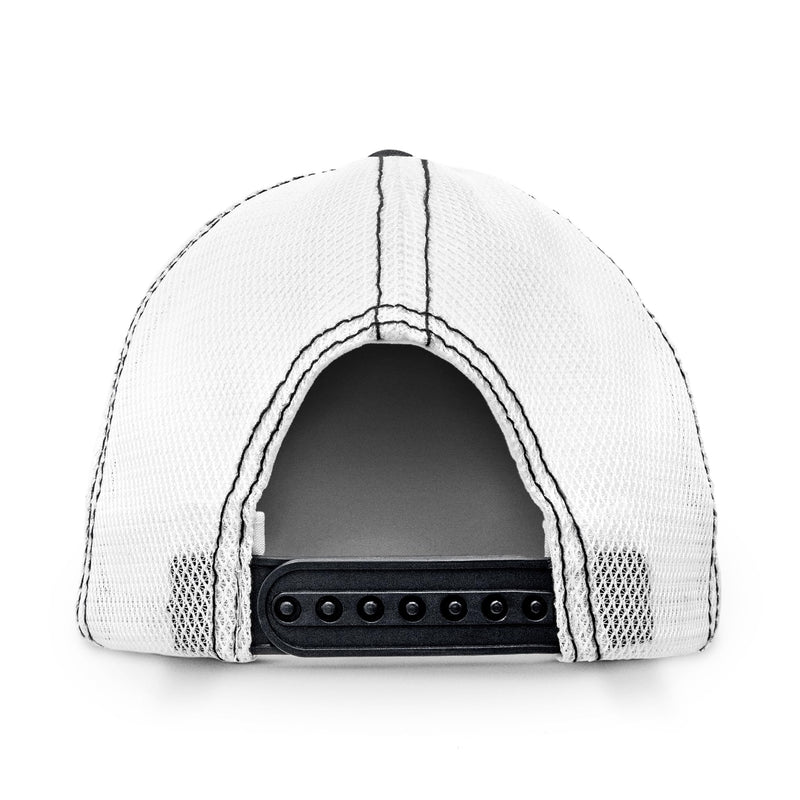 Tee Luv Chevy Bow Tie Logo Patch Hat | Vintage Trucker Style Hat | Licensed Chevrolet Design,Black, White