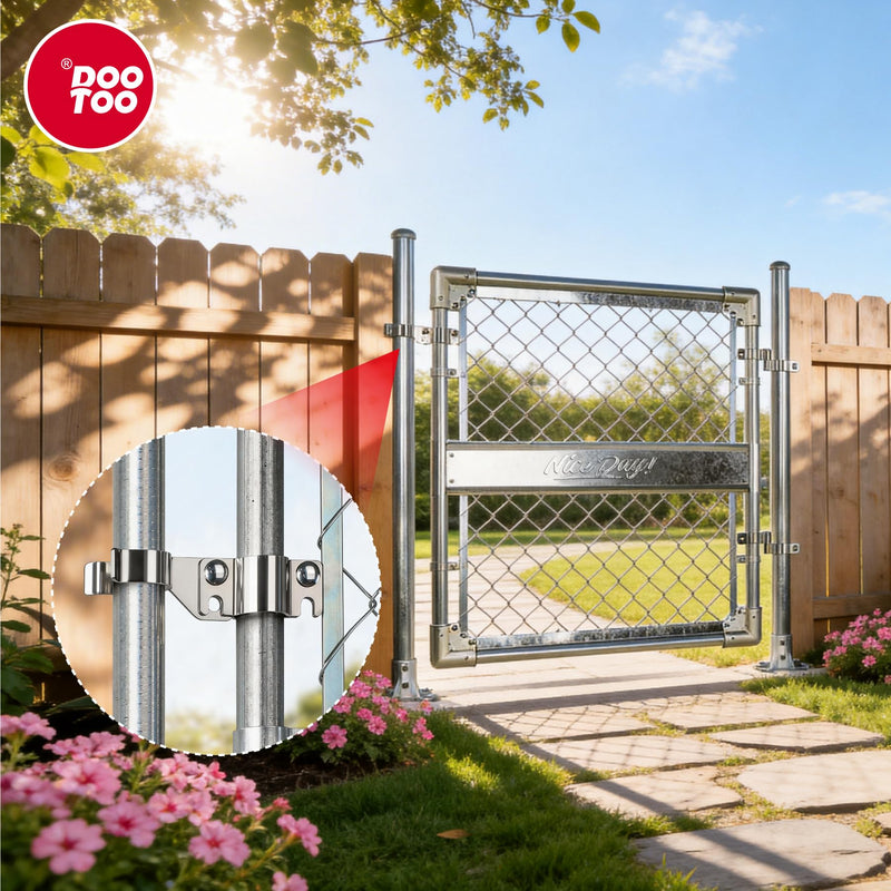 Stainless Steel 1-3/8" x 1-3/8" Chain Link Gate Latch （Fit 1-3/8" Gate Frame）, Heavy Duty Chain Link Fence Gate Fork Latch with Hole for Padlock 2Pack 1-3/8"x1-3/8" 2
