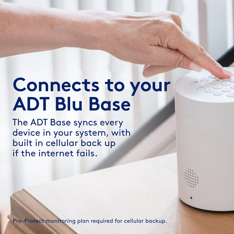 ADT Blu Keychain Remote, Home Security System Key Fob with Panic Button, One-Touch Arm and Disarm, ADT Base Compatible, ADT+ App Integration