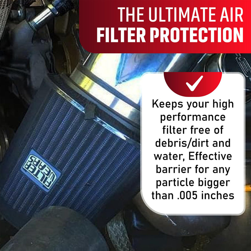 FILTERWEARS F154K Universal Water Repellent Cold Air Intake Pre-Filter - Large Black