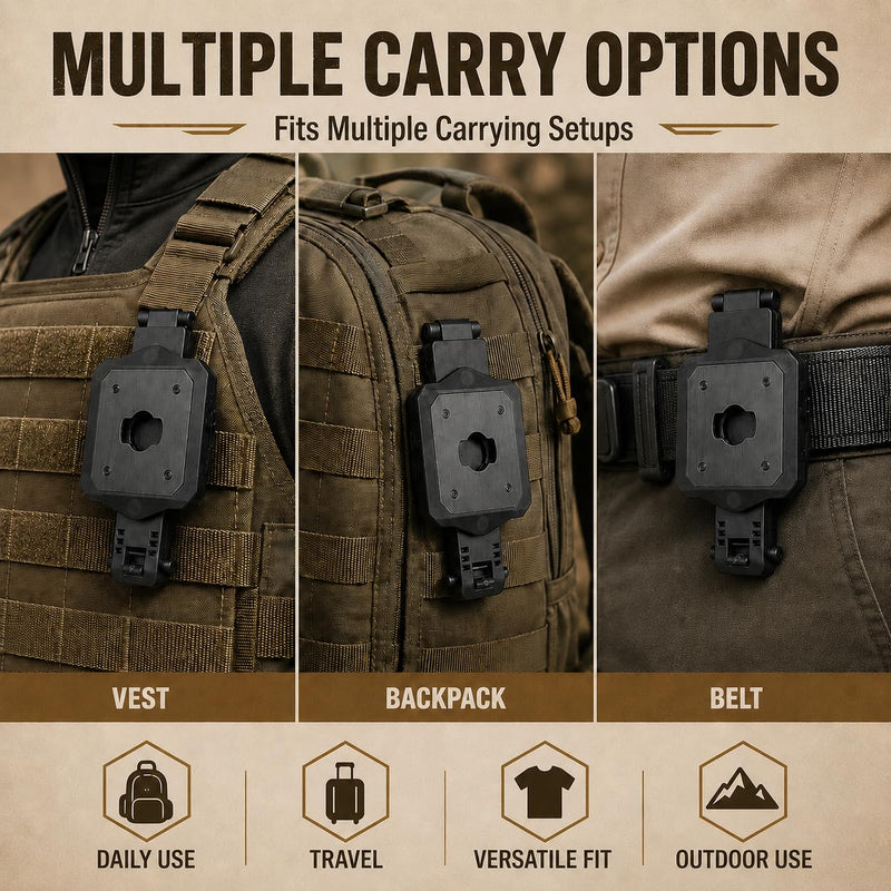 Single Body Camera Mount Compatible with Axon Body Camera 2/3/4, Lightweight ABS & Stainless Steel Holder, Portable Uniform Wear Mount Bracket Single
