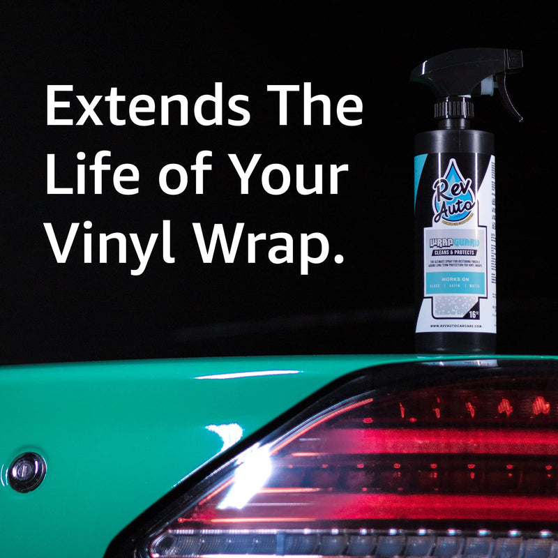 Rev Auto Wrap Guard - Professional Wrap Detailer/Car Wrap Protection Spray That Cleans, Hydrates, and Protects Vinyl Wrap for Cars | Car Wrap Cleaner for All Finishes| Vinyl Wrap Cleaner (16 Fl Oz) 16 Fl Oz