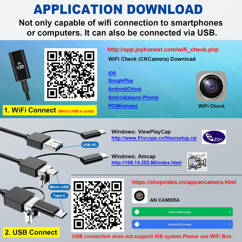 3.9mm Small Hole Borescope, Aperture Endoscope Camera - Suitable for. 20 Caliber and Larger Pipes, Gun Barrel Inspection Tool, Suitable for Android and iOS Smartphones iPhone, iPad, Samsung