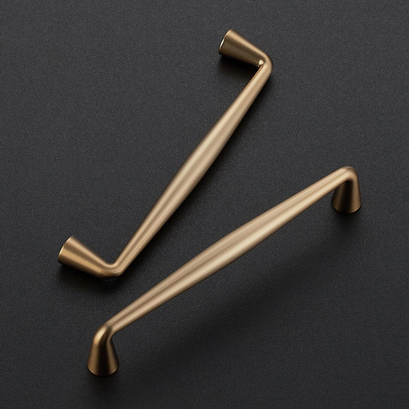 Ravinte 10 Pack 5 Inch Champagne Bronze Kitchen Cabinet Handles Solid Zinc Alloy Cabinet Pulls Cupboard Hardware Drawer Handles 5 Inches Hole Center
