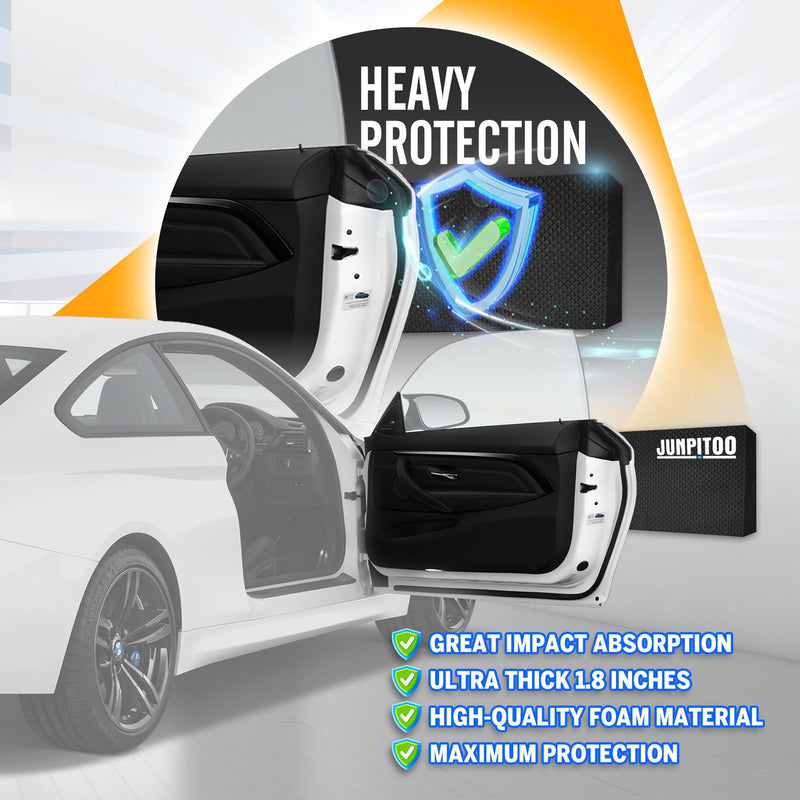 Garage Wall Protectors (4 Pack) - 1.2 Inches Thick Foam Bumper Guards for Car Door Protection, Scratch Resistant, Waterproof & Easy to Install, Heavy-Duty Garage Parking Safety Shields for Walls