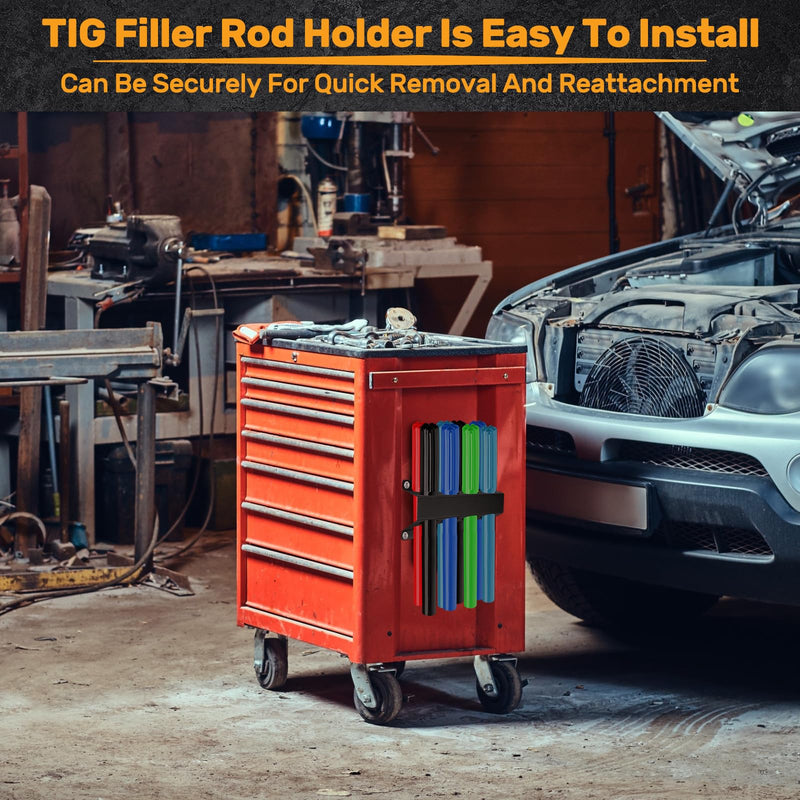 DoubleFill 8 Slot TIG Welding Rod Holder Storage Tubes Rack Welding Filler Rod Tubes Organizer Wall Mount Container Shelf for Welder Table