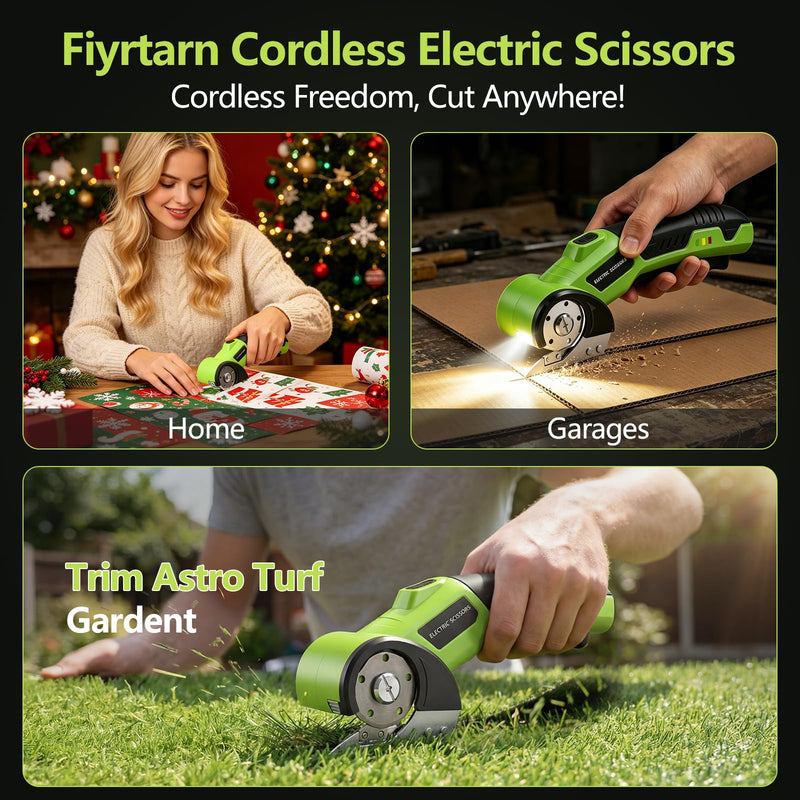 Cardboard Cutter Electric Scissors Tools - Box Cutters Cordless Electric Scissor for Arthritic Hands, Home Apartment Essentials for Cardboard Recycling, Gadget Gifts for Men Women Dad Mom Husband Wife