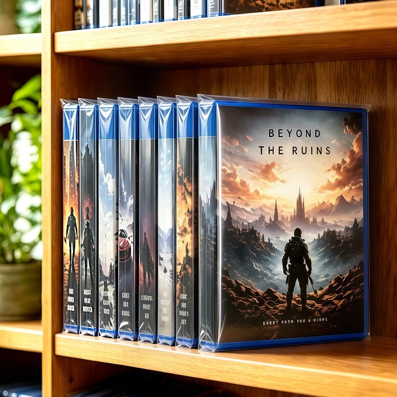 Blu Ray Video Sleeves, Video Game Protect Sleeves for PS4/PS5 DVD and Blu Ray Case Storage Bags, Media Protector Bags - 50 Pack