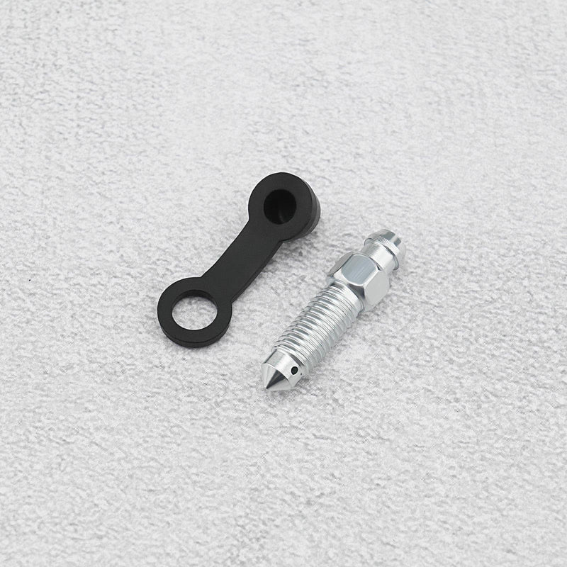 4 Sets Motorcycle Brake Caliper Bleed Screw Bleeding Bleed Nipple Screw M7x1mm with Dust Cap Compatible with Suzuki Compatible with Honda