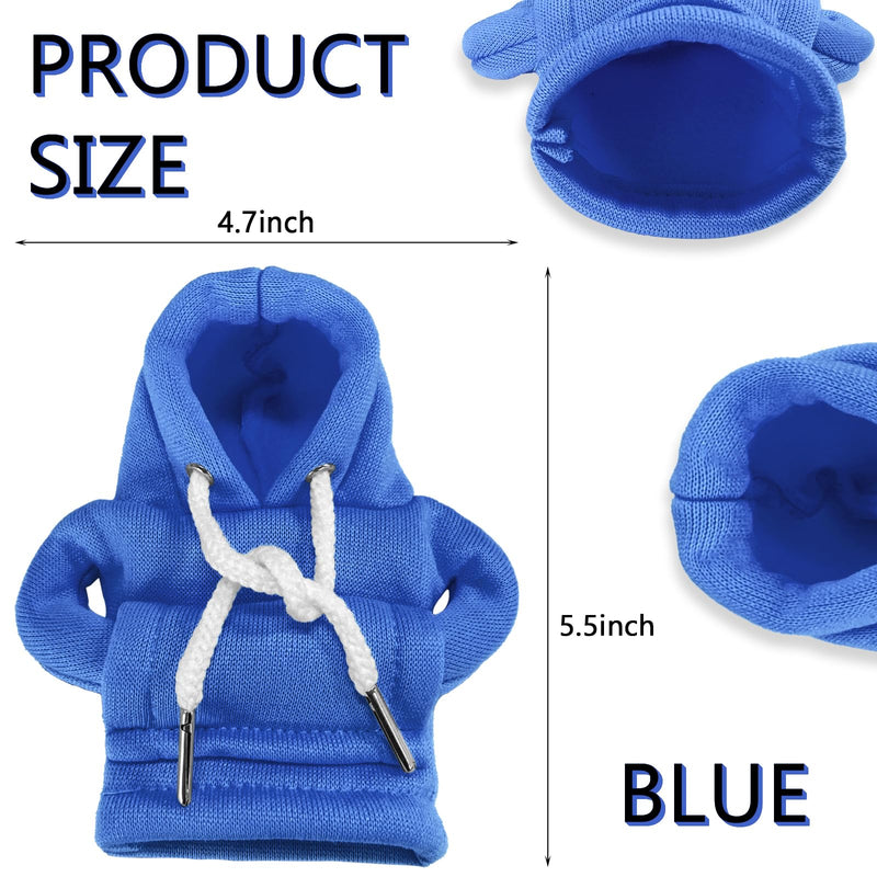 vvag Gear Shift Hoodie,Universal Shift Knob Hoodie, 4.7 Inch Car Shifter Stick Protector Decoration, Funny Hoodie Car Gear Shift Cover, Auto Interior Accessories Shifter Hoodie (Blue) Blue