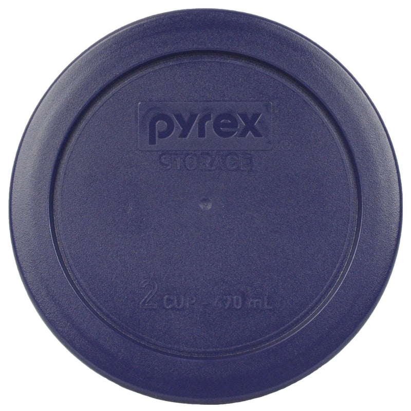 Pyrex (4) 7200-PC 2-Cup & (4) 7201-PC 4-Cup & (4) 7202-PC 1-Cup Blue Food Storage Lids - Made in the USA