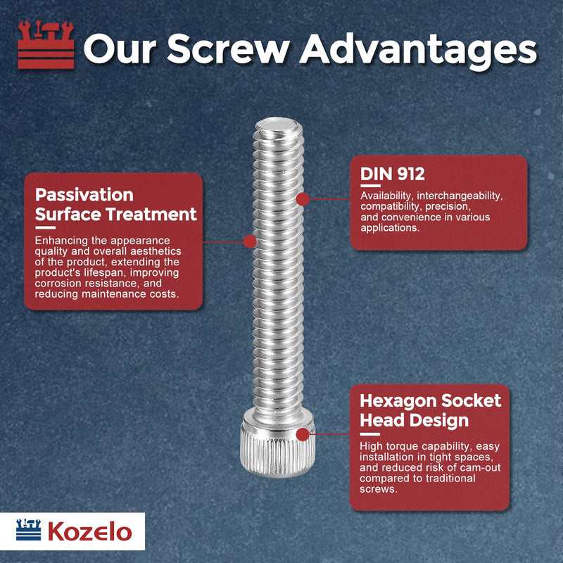 1110pcs M3 Socket Head Cap Screws Bolts Nuts Assortment Kit - [M3x4/5/6/8/10/12/14/16/18/20/25/30mm] 304 Stainless Steel Allen Socket Drive for 3D Printer with Allen Wrench M3x4/5/6/8/10/12/14/16/18/20/25/30mm 1110