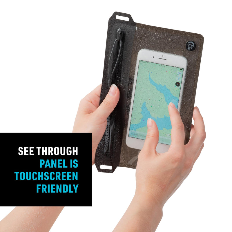Nite Ize RunOff Waterproof Travel Pouch with TRU Zip - Dry Pouch for Phone & Travel Necessities - Touchscreen Friendly - Waterproof with Reliable Zipper - Charcoal, Small