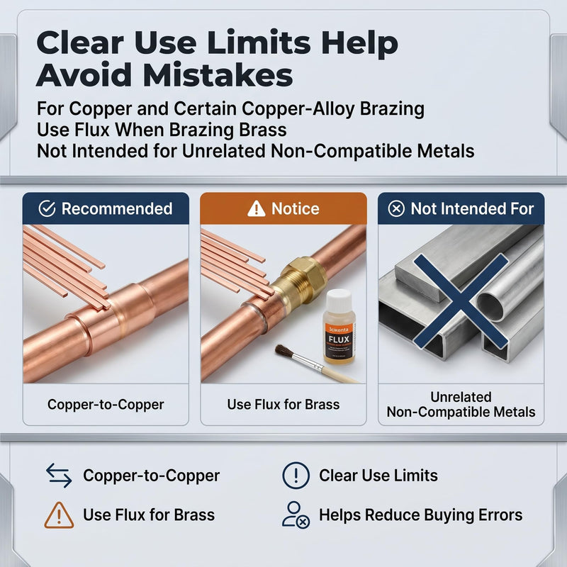 BCuP-5 15% Silver Brazing Rod, 15 PCS Flat 0.050" x 1/8" x 14", HVAC Copper Tube Repair for Air Conditioning, Refrigeration & Cold Storage, Flux Required for Brass 15 PCS - 14 Inch