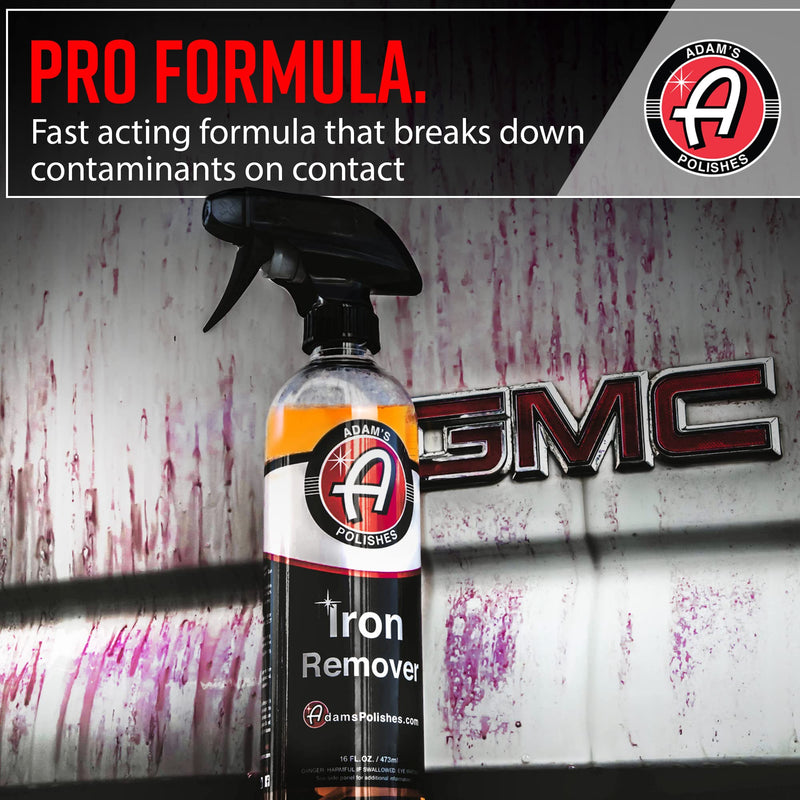 Adam's Polishes Iron Remover (16oz) - Iron Out Fallout Rust Remover Spray for Car Detailing | Remove Iron Particles in Car Paint, Motorcycle, RV & Boat | Use Before Clay Bar, Car Wax or Car Wash 16 fl. oz