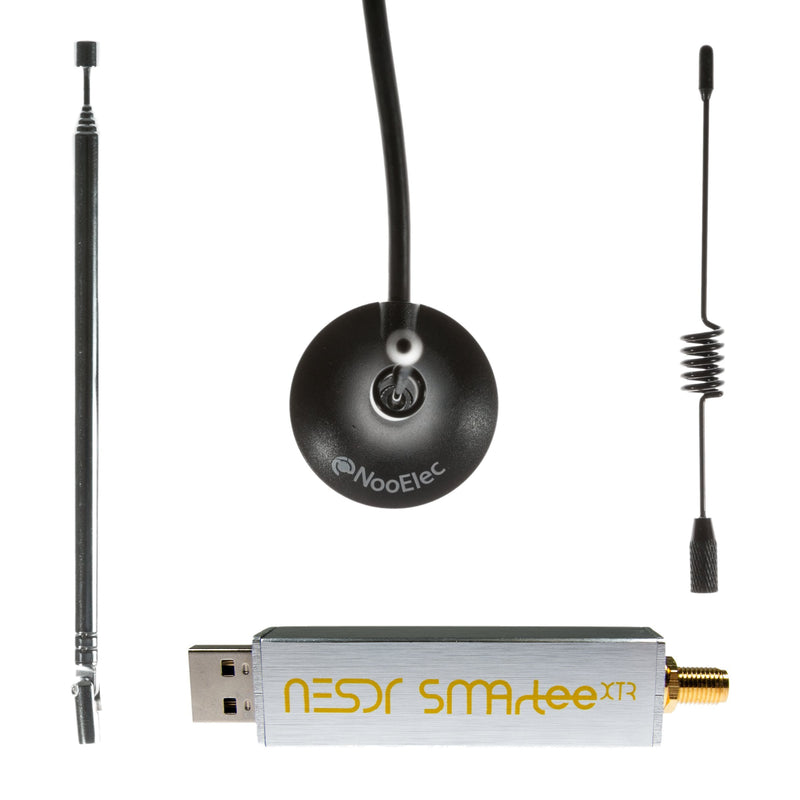 NESDR SMArTee XTR Bundle - Premium RTL-SDR w/Extended Tuning Range, Aluminum Enclosure, Bias Tee, 0.5PPM TCXO, SMA Input