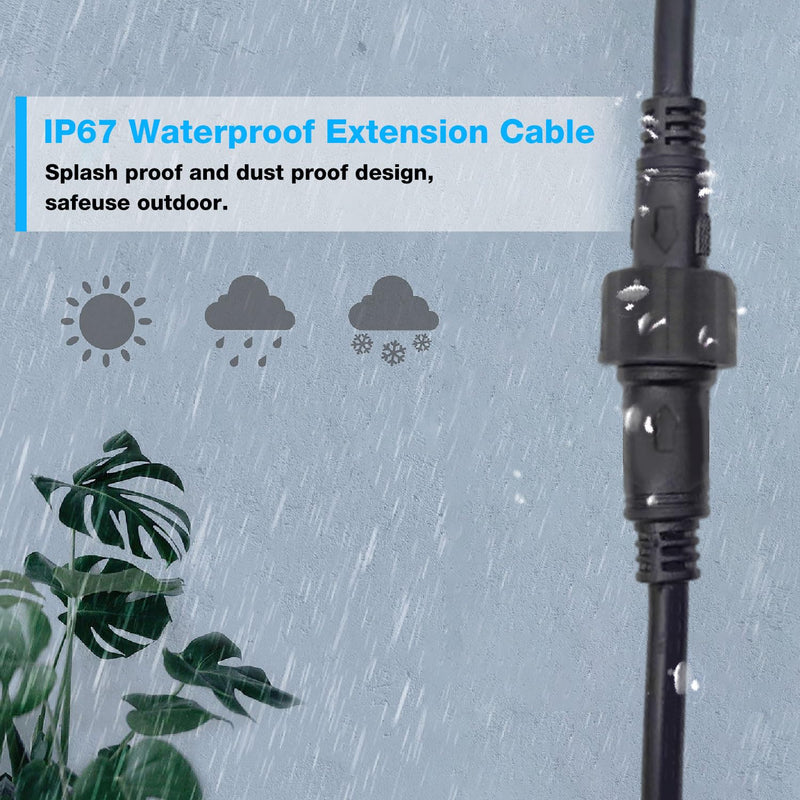 9.8ft Waterproof Boat Light Extension Cable - 22AWG 4-Core Wire for Outdoor RGB Strip Lights, Marine Lighting, RV