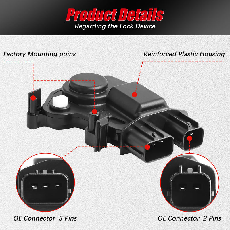 FAERSI Door Lock Actuator Motor Front Left Driver Side Compatible with 2003 2004 2005 Honda Accord Civic CR-V Element Odyssey Pilot, 2002-2006 Acura RSX Replaces 72155-S5P-A11, 72155S5PA11