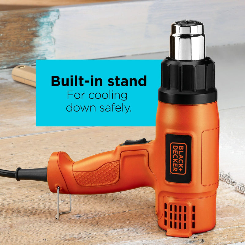 BLACK+DECKER Heat Gun for Crafts, Corded, Dual Heat Settings up to 1000 Degrees, 1350 Watt (HG1300) One Size