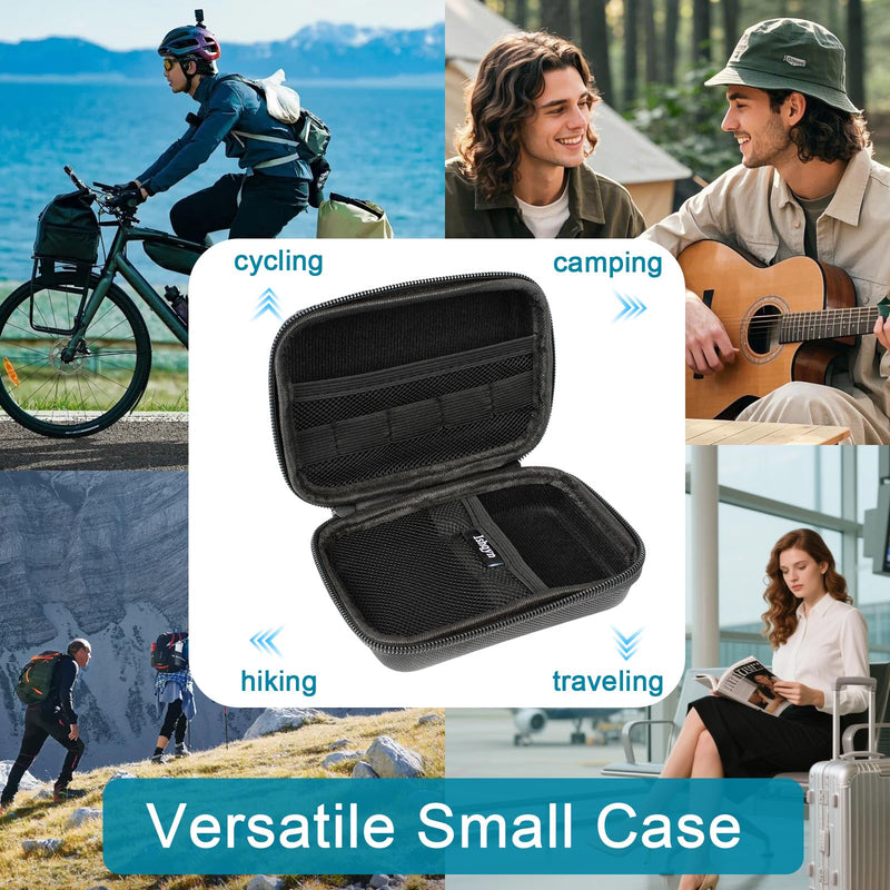 EVA Hard Shell Cable Organizer Travel Case for Cords & Tech Gear | Shockproof Portable Pouch,Fits Charger, USB Cable, Earbuds, SD Cards,Mesh Pockets & Elastic Loops,Compact for Commute, Travel 5.5X3.9 inch