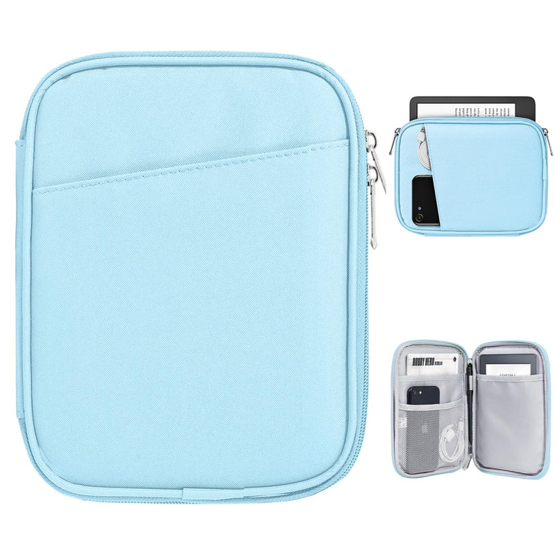 TiMOVO 6-7 Inch Tablet Sleeve for All-New Kindle 2022/10th Gen 2019 /Kindle Paperwhite 11th Gen 2021/Kindle Oasis E-Reader, Protective Case with Pocket for Kindle (8th Gen, 2016), Baby Blue A-Baby Blue