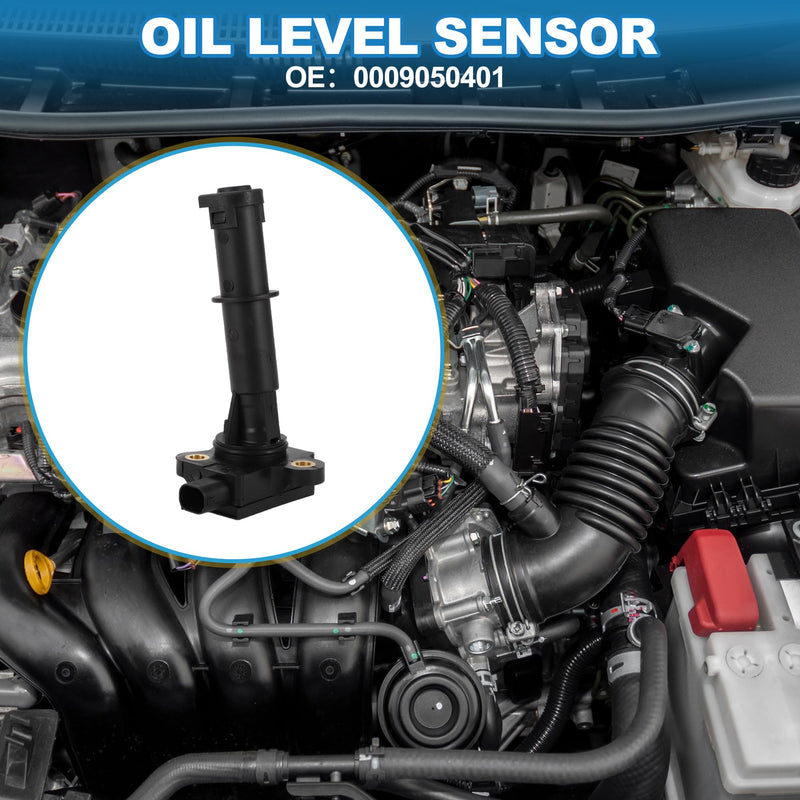 Engine Oil Level Sensor No.0009050401 Oil Levelling Sensor for Mercedes-Benz Sprinter 2500 NCV3 2014-2017 L4 2.1L Plastic Metal Black