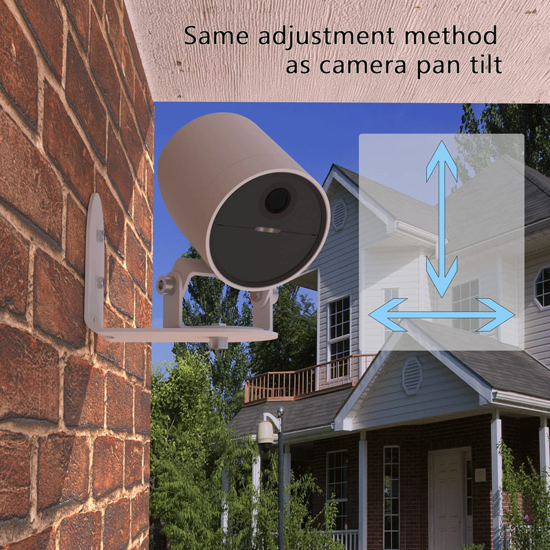 Teccle Metal Wall Mount for SimpliSafe Outdoor Camera, Anti-Drop, 360 Degree Adjustment Swivel Mount Bracket (Camera Not Included) (2 Pack) Pack of 2 (not included Camera)