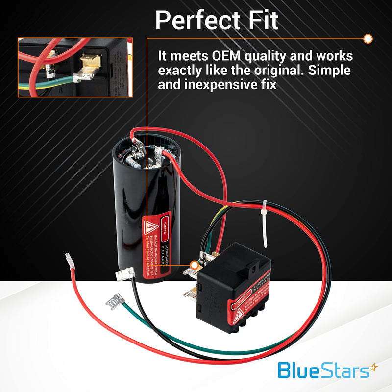 BlueStars CSR-U2 Hard Start Capacitor Kit - Compatible for Air Conditioner 3 1/2 to 5 Ton Units