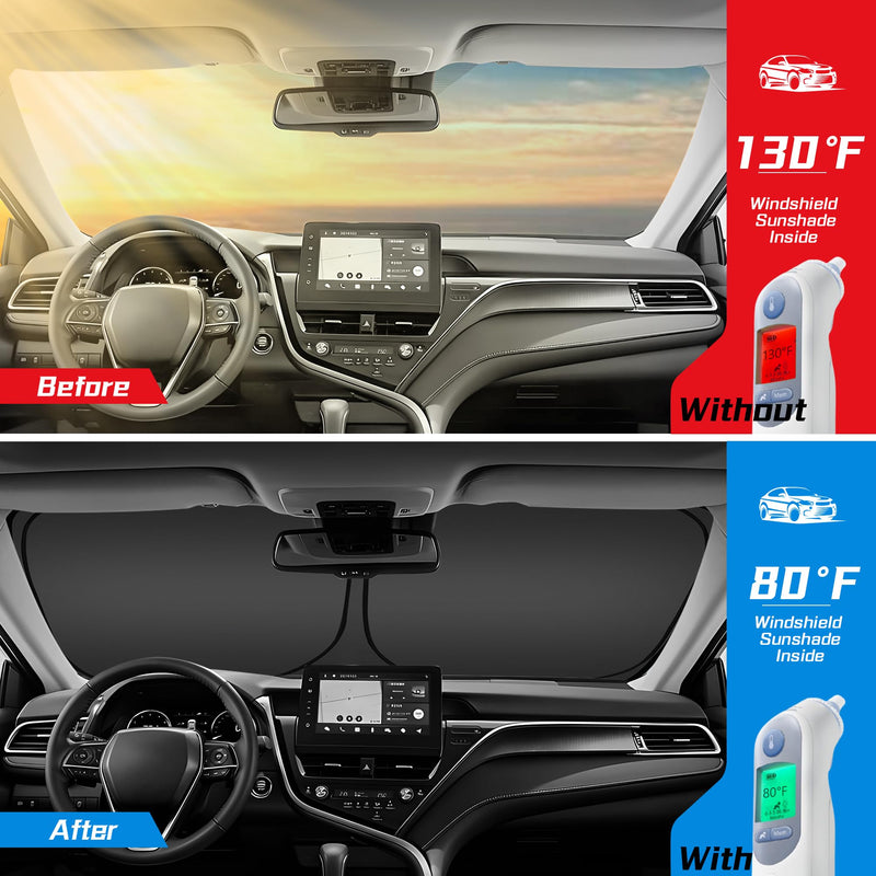 ARISMOTOR Windshield Sun Shade for Mazda CX-50 2023-2025 2026, Custom Fit Foldable Front Window Sunshade Sun Visor Protector, Block UV Rays Keep Your Car Cooler for Mazda CX-50 2023-2026