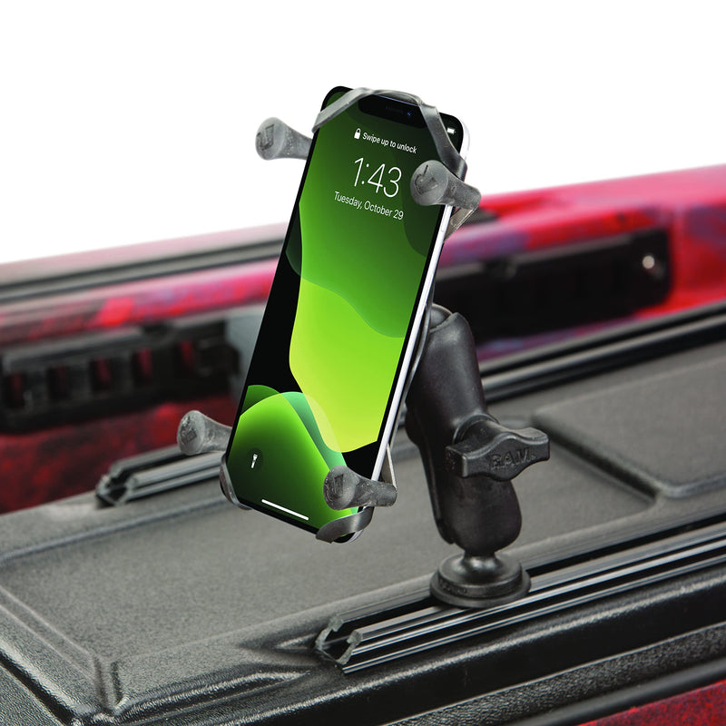 RAM MOUNTS X-Grip Phone Holder with Medium B Size Socket Arm | Medium double socket arm, compatible with RAM Mounts B Size 1" ball components Small Phones