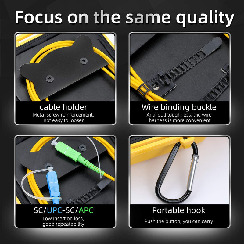 Cruiser Fiber Optic Cable Test Tool OTDR Launch Cable Box 1km SC/UPC-SC/APC SM Single Mode OTDR Dead Zone Eliminator 1310/1550nm