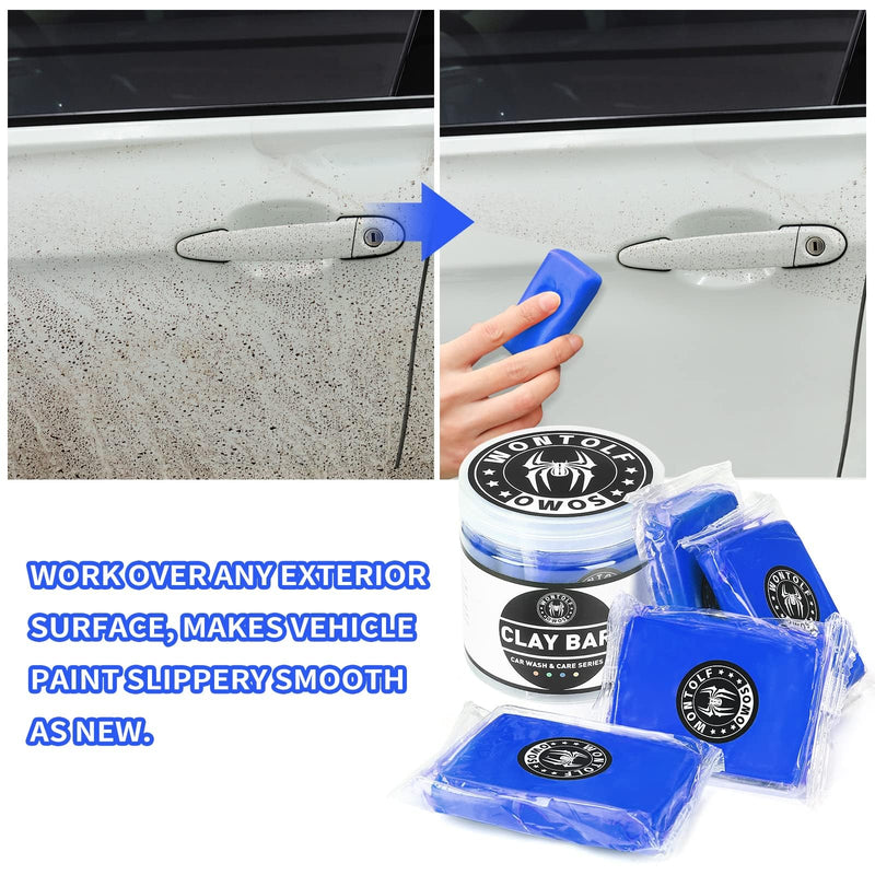 [AUSTRALIA] - 10 Pack Clay Bars Auto Detailing Premium Grade Magic Clay Bar Kit Car Detailing Kit with Washing and Adsorption Capacity for Car Detailing Car Wash Clean 10x50g Blue-50g