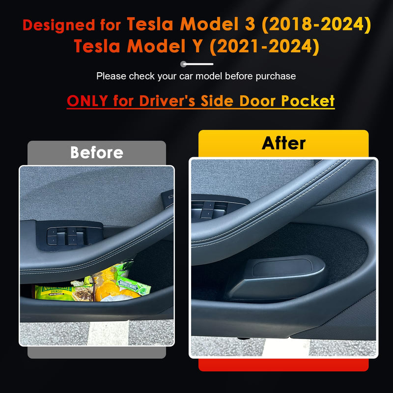 for Tesla Model Y Trash Can Tesla Model 3 Trash Bin for 2018-2025 Tesla Small Car Trash Can for Side Door Model 3 Front Left Door Trash Garbage Bin w/Lid (Tesla Left Side) Tesla Left Side