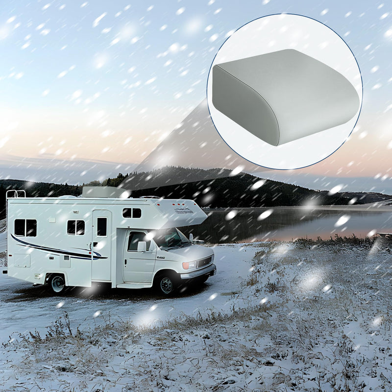 RunNico 2PCS RV Air Conditioner Cover, Gray RV Air Conditioner Winter Cover with Drawstring, Dustproof RV Roof Top AC Protection for Outside Travel 2 pcs
