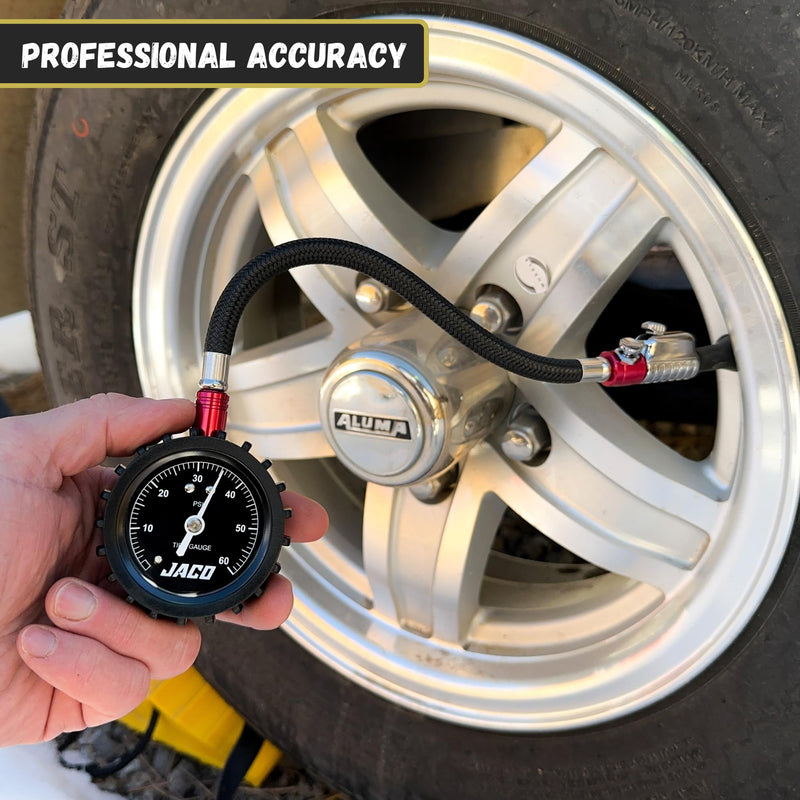 JACO ElitePro-X Tire Pressure Gauge with Lightning Chuck (60 PSI) 60 PSI