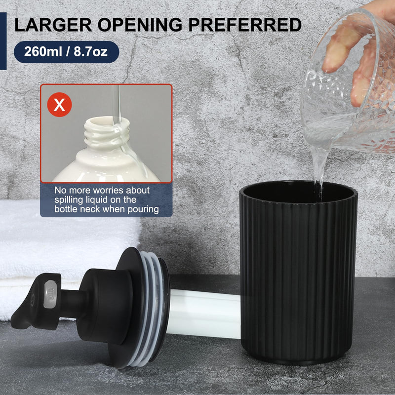 Automatic Soap Dispenser Liquid Touchless: 9oz Black Plastic - Rechargeable Electric Smart Auto Hand Soap Dispenser - Dish Bathroom Kitchen