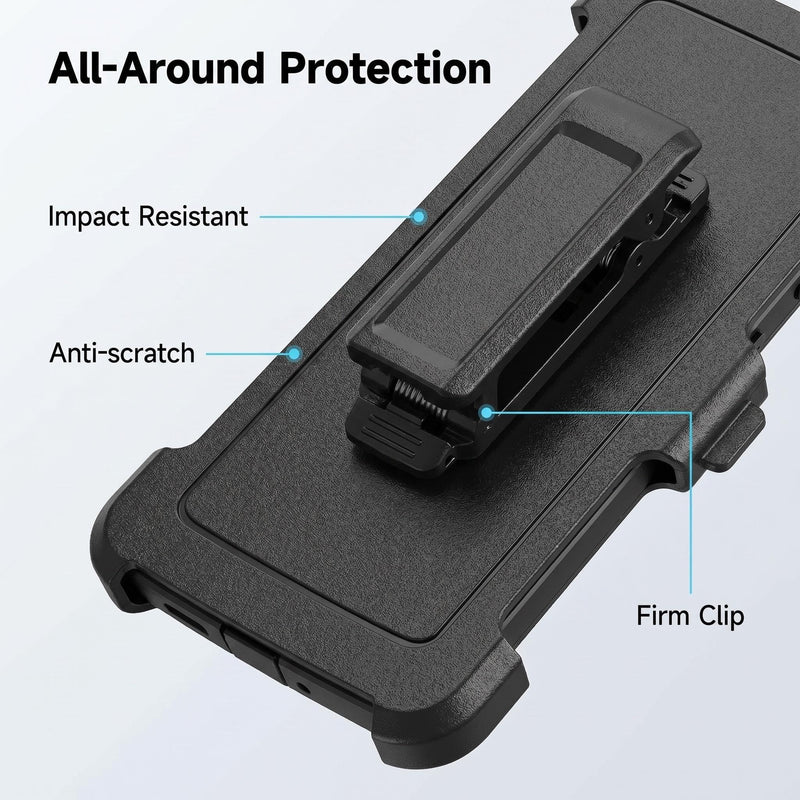 2 Packs Belt Clip Compatible with Samsung Galaxy S26 Ultra Otterbox Defender Case, Protective Case & Holster, 360° Swivel Stand，Shock-Resistant Protection，Easy to Carry with Strong Clip