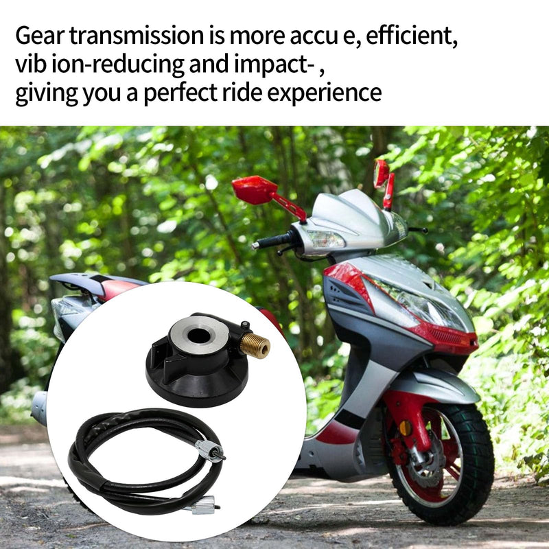 UOIENRT 12 mm Moped Speedometer Cable, Speedometer Drive Gear with 39.4in 100cm Cable Replacement for GY6 50cc 150cc Scooter