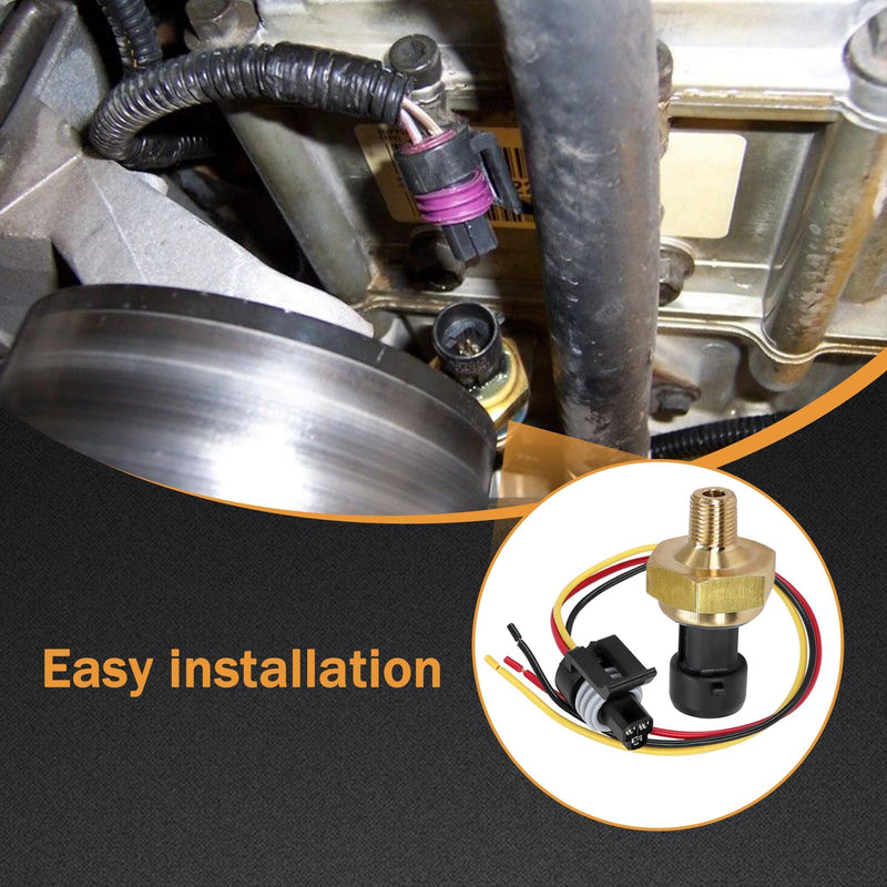 Stainless Steel Exhaust Back Pressure Sensor Tube & EBP Sensor with Wire Harness Fit for Ford F250 F350 7.3L Powerstroke Diesel 1999-2003 Replace # 1850353C1 1C3Z-9D477-AA 1837875C1