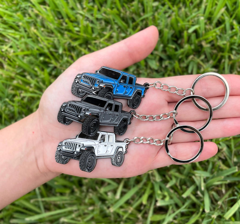 Jeep Gladiator Keychain - Officially Licensed Jeep Accessories Key Chain Fob Cover Mods 2022 2021 2022 Black