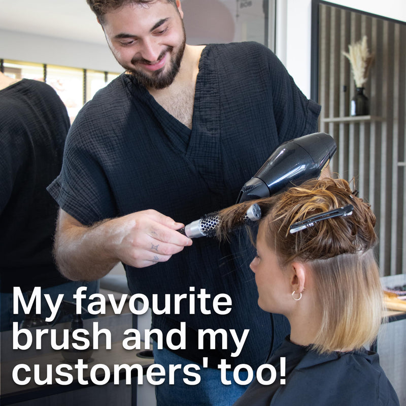  [AUSTRALIA] - Olivia Garden - Essential Blowout Classic Silver Hairbrush 25