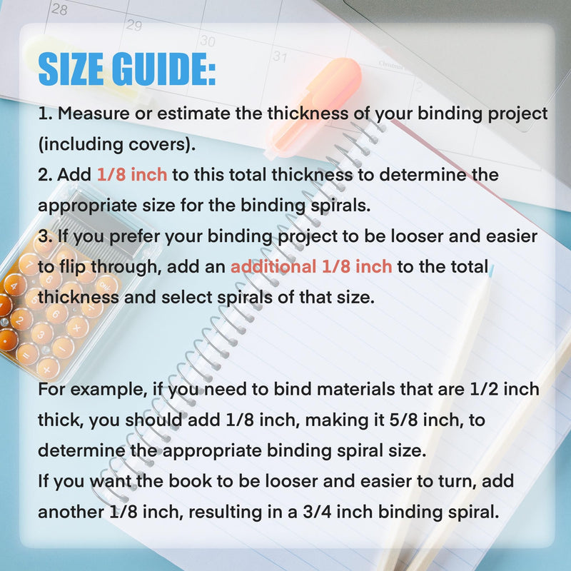 TOTiyea 50 Pack Plastic Spiral Binding Coils,20mm(3/4 ") Binding Spirals,170 Sheet Capacity,4:1 Pitch, Black 3/4" (170 Sheet Capacity)
