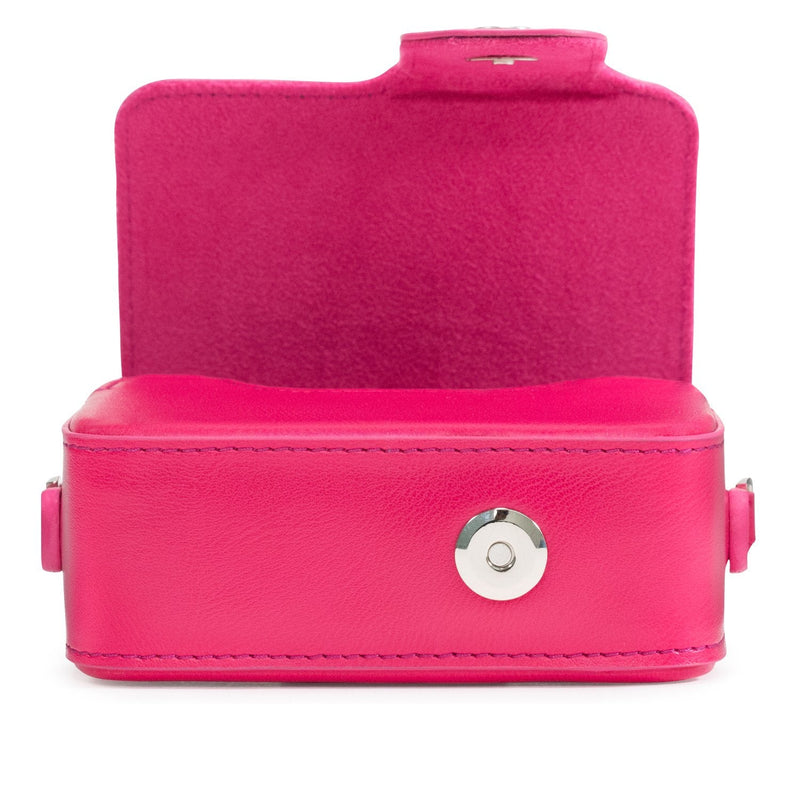 Megagear Leather Camera Case with Strap Compatible with Sony Cyber-shot DSC-RX100 VII, ZV-1, DSC-RX100 VI, DSC-RX100 V, DSC-RX100 IV, DSC-RX100 III, DSC-RX100 II - Hot Pink