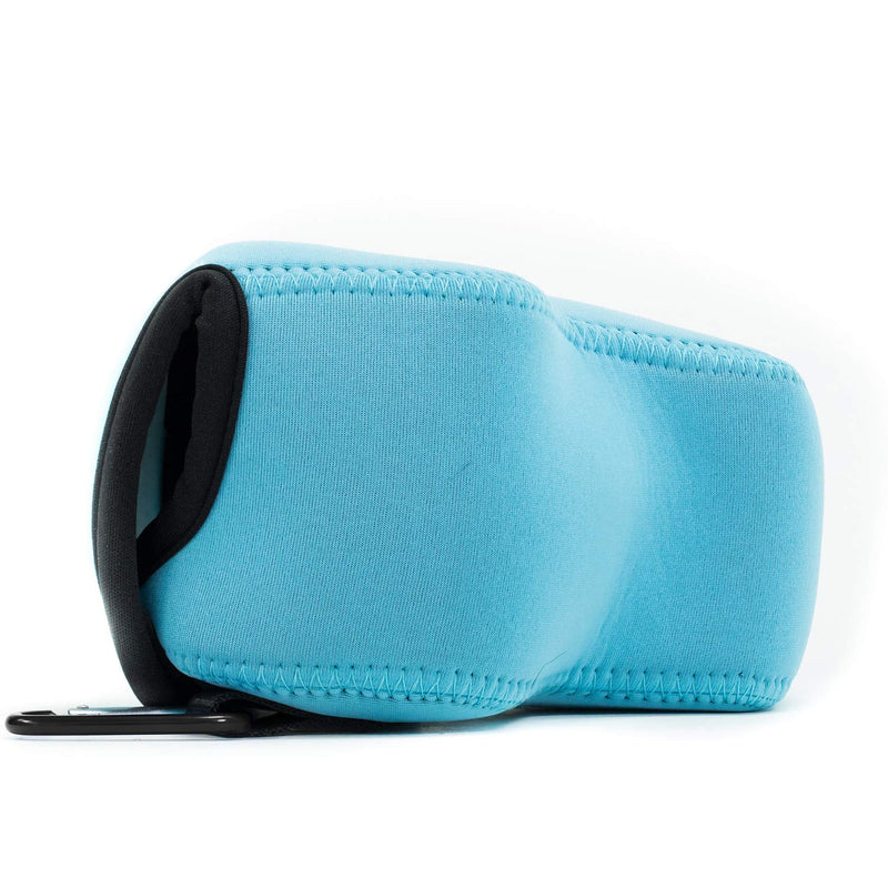 MegaGear Panasonic Lumix Dc-Fz80, Fz82 Ultra Light Neoprene Camera Case, With Carabiner - Blue - MG1167, PU Leather One Size
