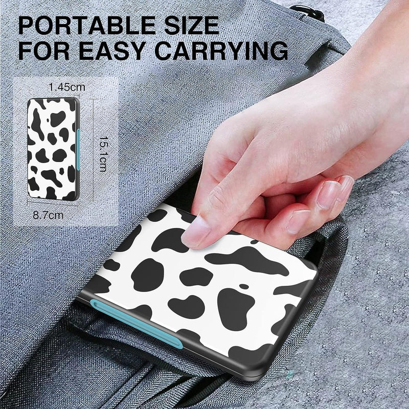 HEIYING SD Card Holder for Memory SD Card and Micro Card, Portable SD Card Holder SD SDHC SDXC TF Card Storage with 20 SD Cards Slots & 20 Micro SD Cards Slots. Cow