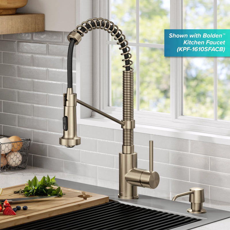 KRAUS Kitchen Soap and Lotion Dispenser in Spot-Free Antique Champagne Bronze, KSD-31SFACB